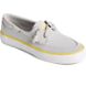 SeaCycled Crest Boat Sneaker, Grey/Yellow, dynamic