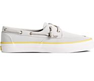 SeaCycled Crest Boat Sneaker, Grey/Yellow, dynamic