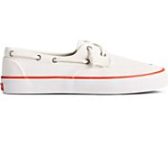 SeaCycled Crest Boat Sneaker, White/Red, dynamic