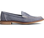 Seaport Penny Perforated Leather Loafer, Folkstone, dynamic