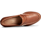 Seaport Penny Heel Leather Loafer, Tan, dynamic 6