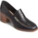 Seaport Penny Heel Leather Loafer, Black, dynamic