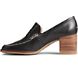 Seaport Penny Heel Leather Loafer, Black, dynamic 6