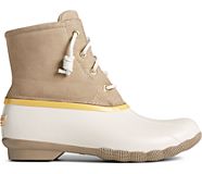 Saltwater Grid Leather Duck Boot, Ivory, dynamic