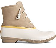 Saltwater Grid Leather Duck Boot, Ivory, dynamic