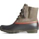 Saltwater Grid Leather Duck Boot, Olive, dynamic