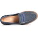 Seaport Penny Exotic Leather Loafer, Navy, dynamic