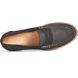 Seaport Penny Exotic Leather Loafer, Black, dynamic