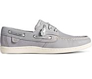 Songfish Croc Leather Boat Shoe, Grey, dynamic