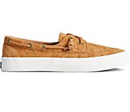 Crest Boat Cheetah Suede Sneaker, Tan, dynamic
