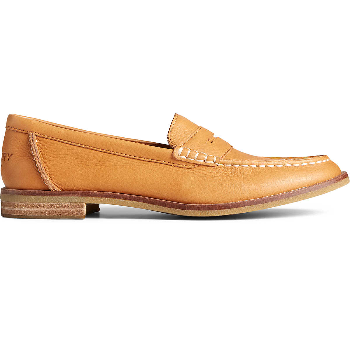 Seaport Penny Leather Loafer, Tan, dynamic 1