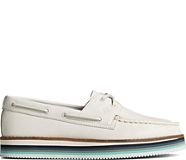 Authentic Original Stacked Boat Shoe, White, dynamic