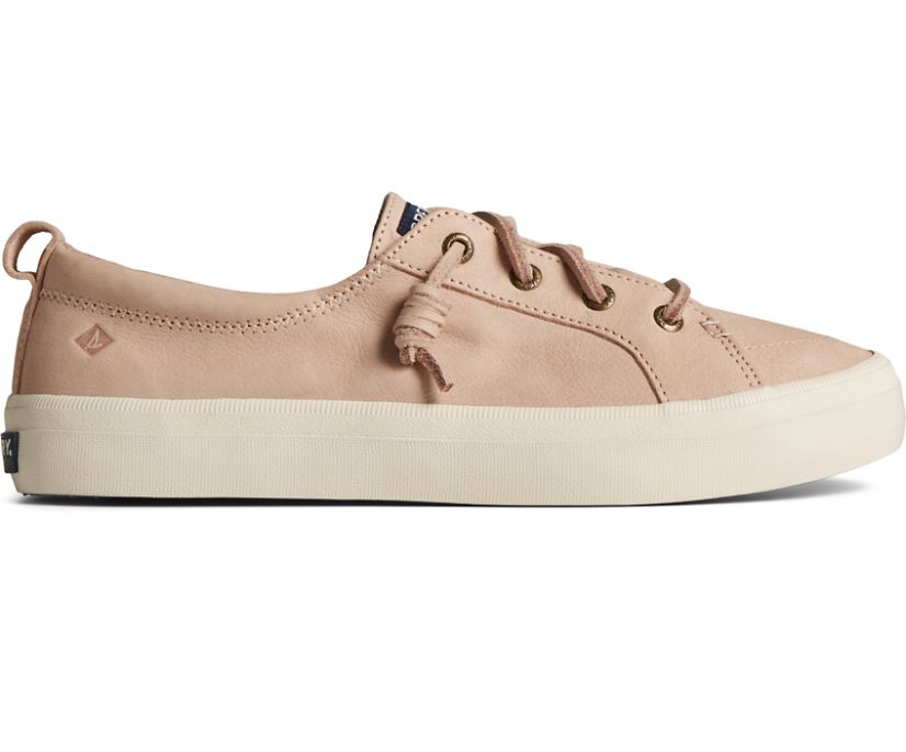 Crest Vibe Tumbled Leather Sneaker, Rose, dynamic 1