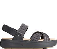 Bayou Plushstep Flatform Sandal, Black, dynamic