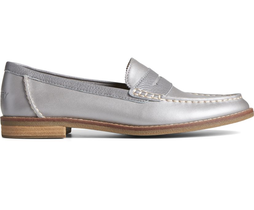 Seaport Penny Pearlized Loafer, Grey, dynamic 1