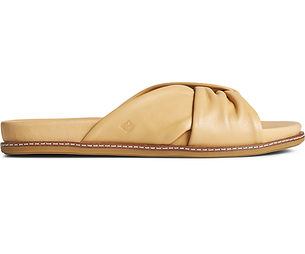 Gold Cup™ Waveside PLUSHWAVE™ Cross Slide Sandal, Tan, dynamic
