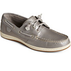 Songfish Pearlized Boat Shoe, Silver, dynamic 2