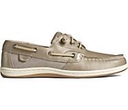 Songfish Pearlized Boat Shoe, Taupe, dynamic