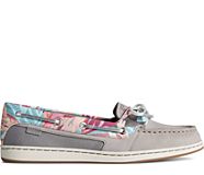 Starfish Coral Floral Boat Shoe, Grey Multi, dynamic
