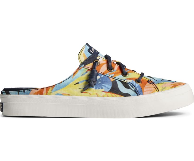Crest Vibe Coral Floral Mule Sneaker, Navy Multi, dynamic 1