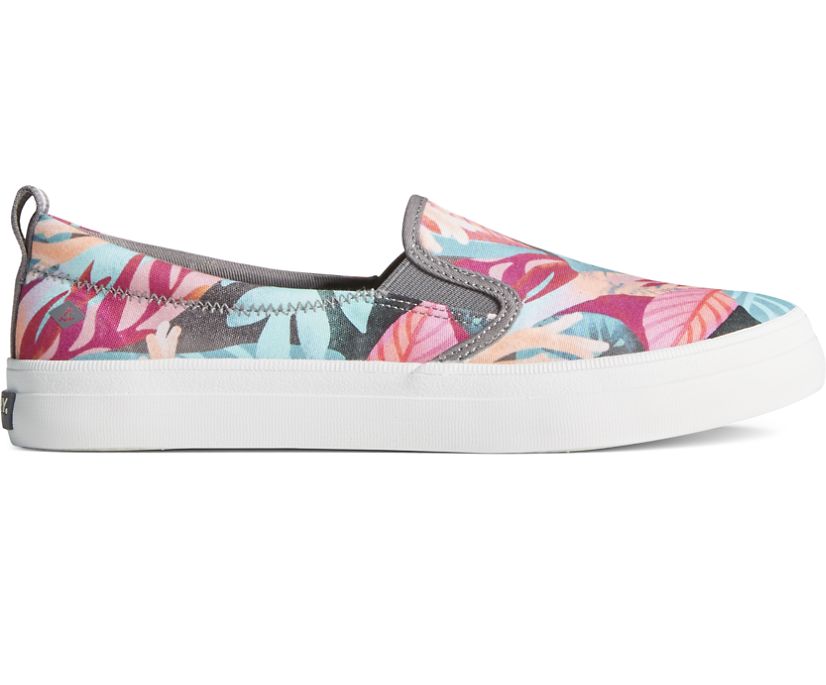 Crest Twin Gore Coral Floral Slip On Sneaker, Pink, dynamic 1