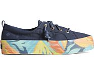 Crest Vibe Coral Floral Platform Sneaker, Navy, dynamic