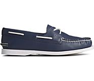 SeaCycled™ Authentic Original 2-Eye Boat Shoe, Navy, dynamic