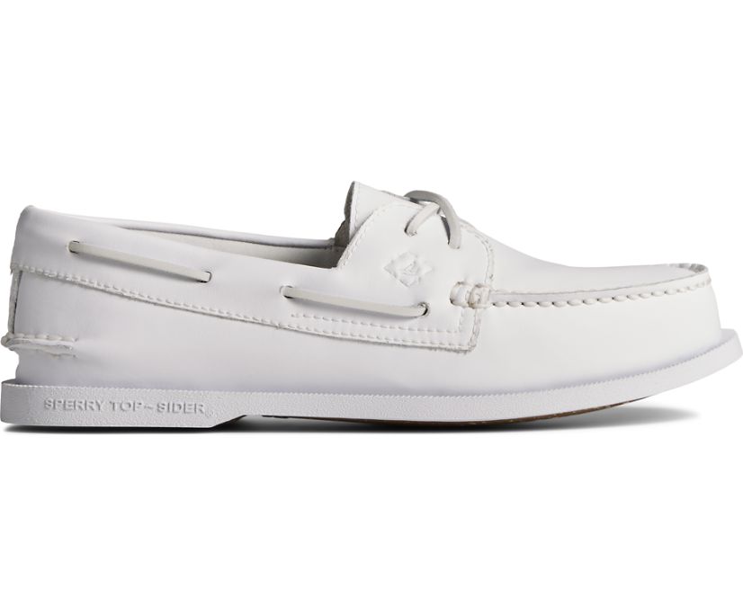 SeaCycled™ Authentic Original 2-Eye Boat Shoe, White, dynamic 1