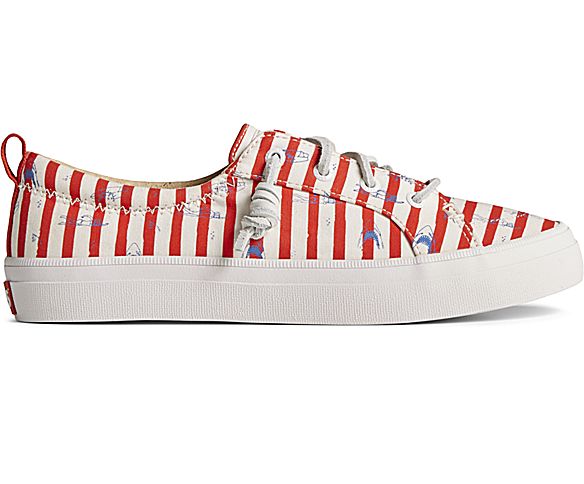 Sperry x JAWS Crest Vibe Stripe Sneaker, Red, dynamic