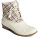 Saltwater Plaid Wool Duck Boot, Ivory, dynamic 2