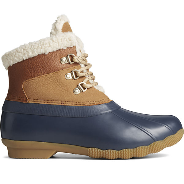 Saltwater Alpine Leather Duck Boot, Tan/Navy, dynamic