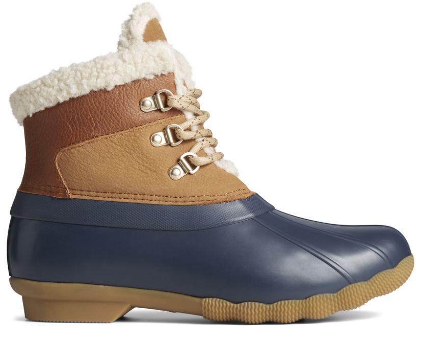 Saltwater Alpine Leather Duck Boot, Tan/Navy, dynamic 1