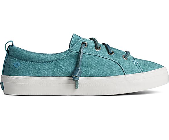 Crest Vibe Washed Jersey Sneaker, Blue, dynamic