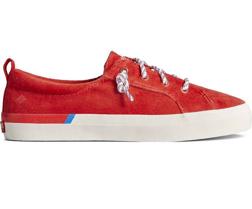 Crest Vibe Brushed Cotton Sneaker, RED, dynamic 1