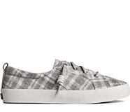 Crest Vibe Plaid Wool Sneaker, Grey, dynamic