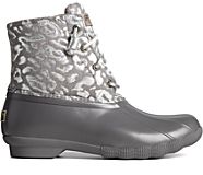Saltwater Metallic Jacquard Duck Boot, Silver, dynamic