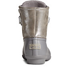 Saltwater Metallic Leather Duck Boot, Silver, dynamic 3