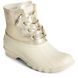 Saltwater Metallic Leather Duck Boot, Ivory, dynamic 2