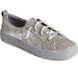 Crest Vibe Shimmer Leather Sneaker, Silver, dynamic 2