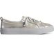 Crest Vibe Shimmer Leather Sneaker, Silver, dynamic 1