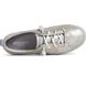 Crest Vibe Shimmer Leather Sneaker, Silver, dynamic 5