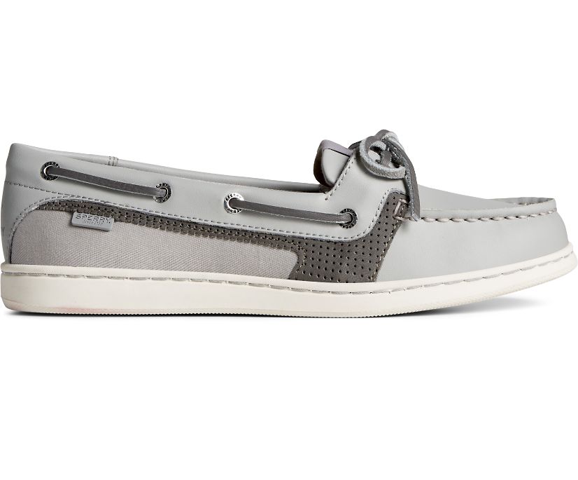 Starfish Perforated Boat Shoe, GREY, dynamic 1