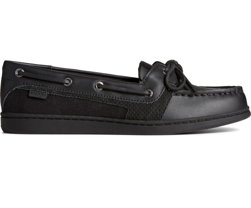 Starfish Perforated Boat Shoe, BLACK, dynamic 1
