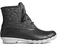 Saltwater Quilted Camo Duck Boot, Black, dynamic