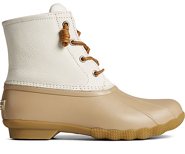 Saltwater Mainsail Leather Duck Boot, Cream, dynamic