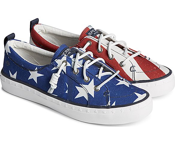 Crest Vibe Americana Stars & Stripes Sneaker, Red/White/Blue, dynamic