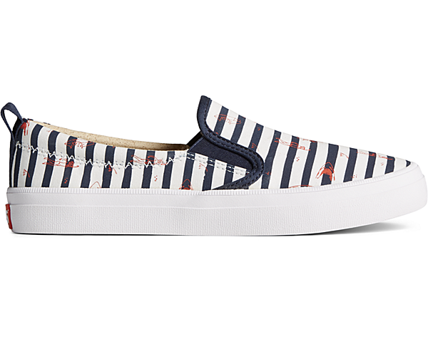Sperry x JAWS Crest Twin Gore Stripe Slip On Sneaker, Blue, dynamic