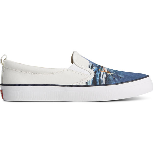 Sperry x JAWS Crest Twin Gore Poster Slip On Sneaker, White, dynamic