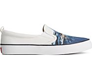 Sperry x JAWS Crest Twin Gore Poster Slip On Sneaker, White, dynamic