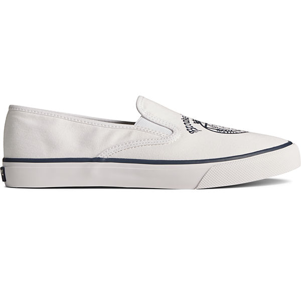 Sperry x Brooks Brothers Slip On Sneaker, White, dynamic